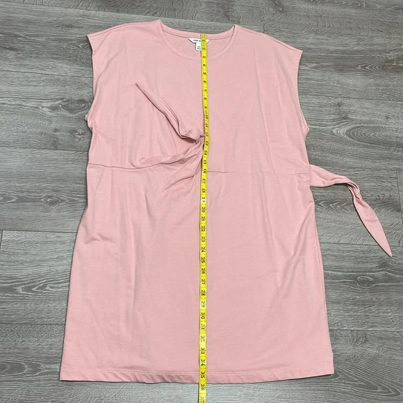 Nine West Knot Front Mini T-shirt Dress Pink XXL - Picture 10 of 15